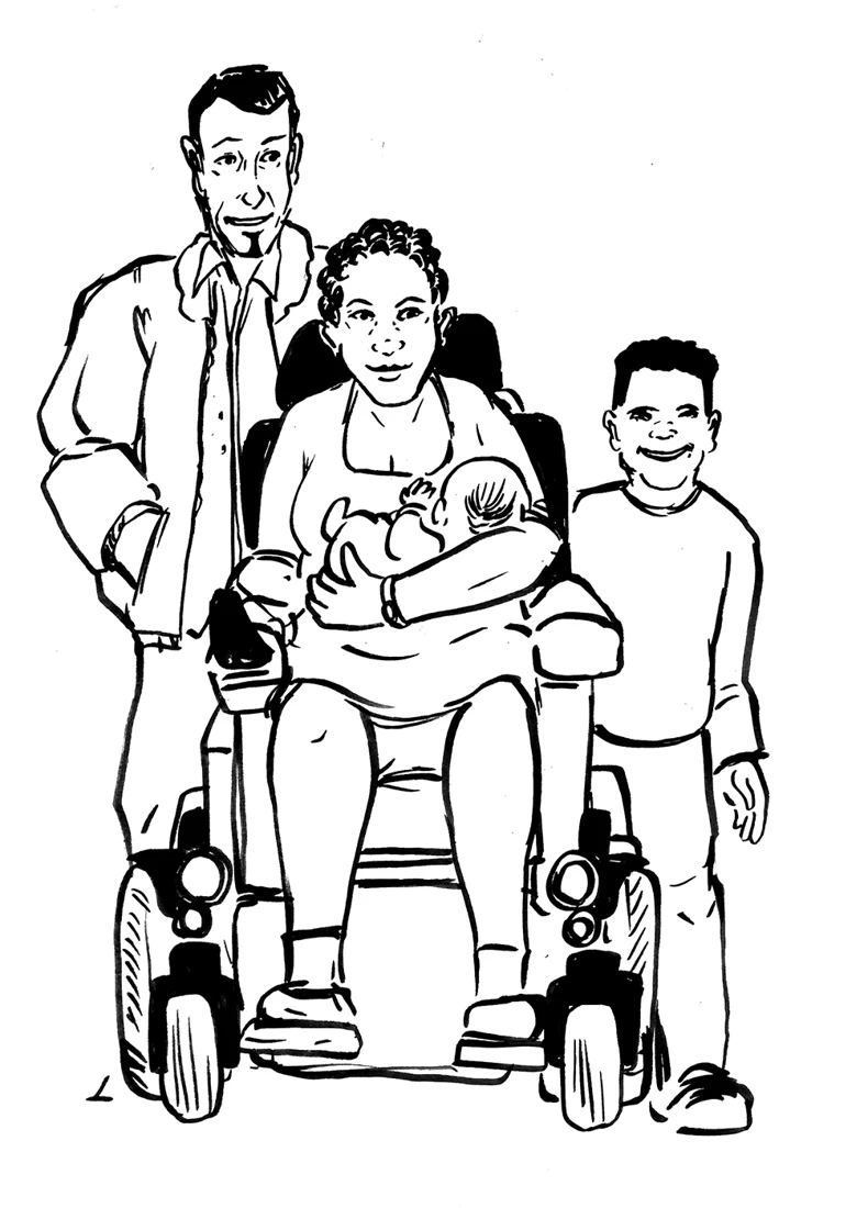 The original CHANGE illustration of the same family scene
